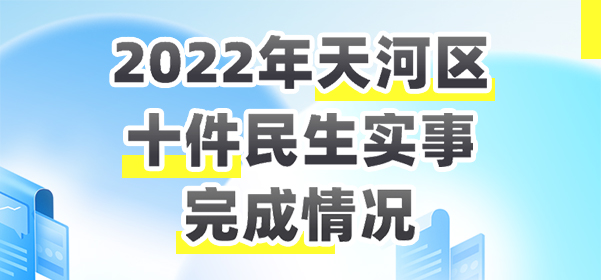 2022年天河區十件民生實事完成情況